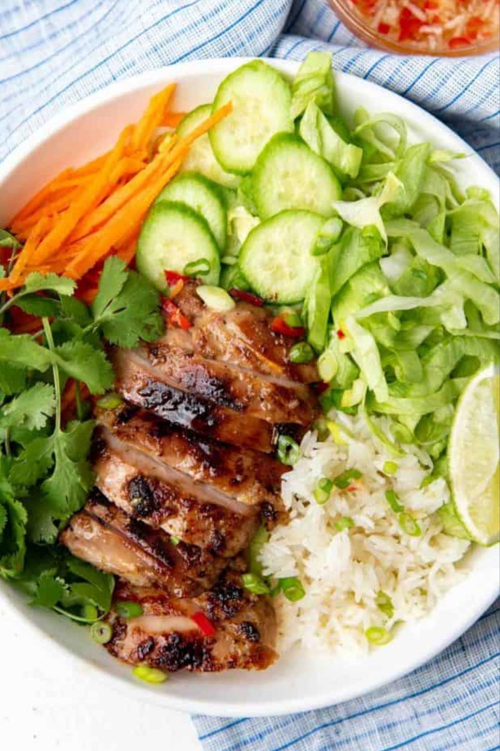 Lemongrass Chicken Rice Plate