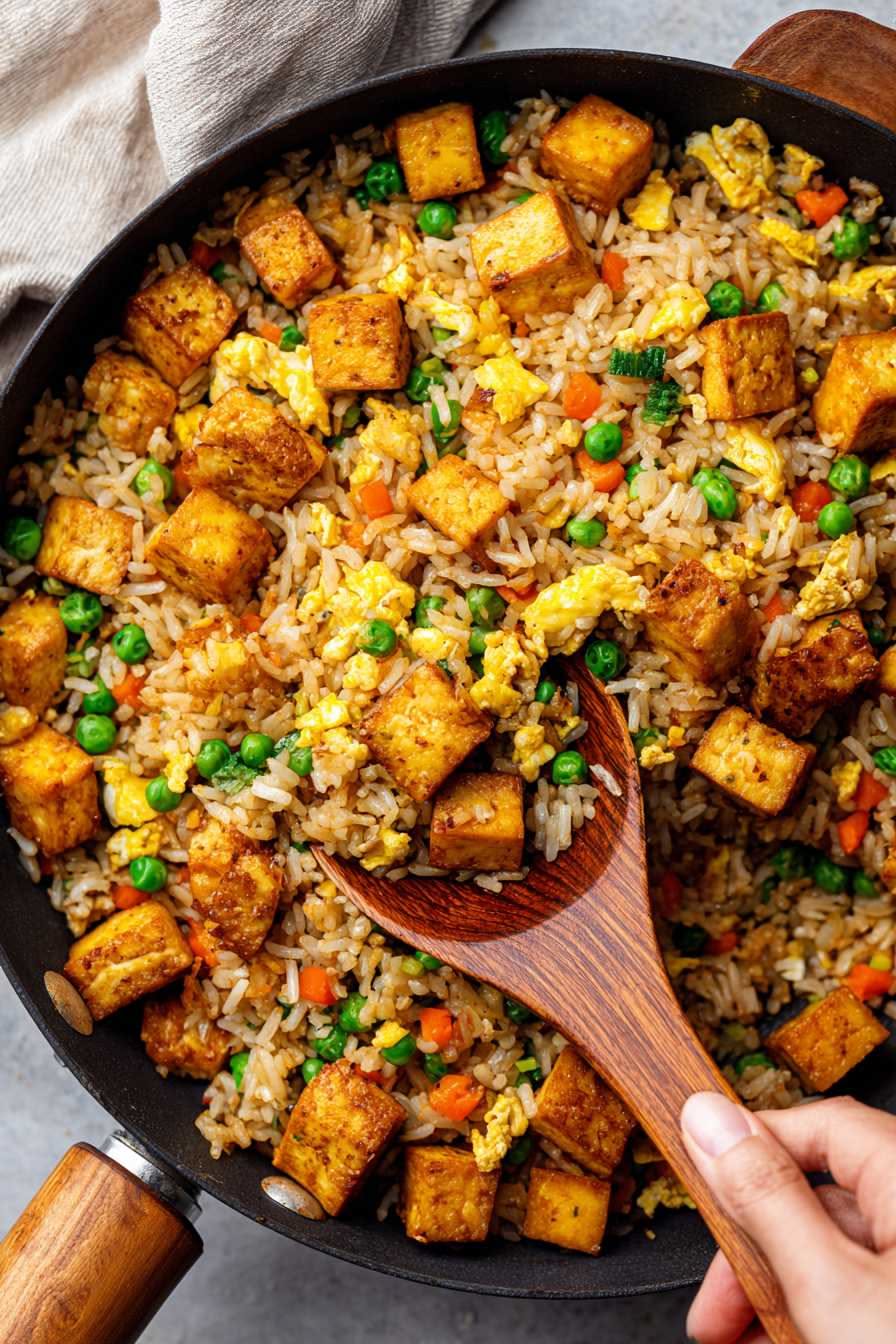 Tofu & Vegetable Stir-Fry Rice