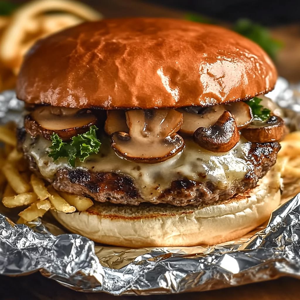 Mushroom and Swiss Thickburger 1/3 lb