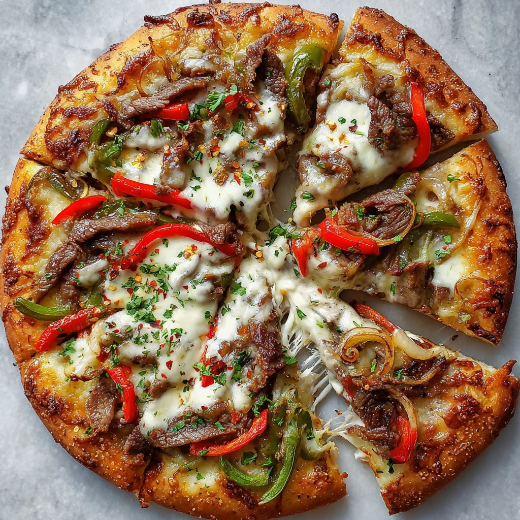Medium Philly Cheese Steak Pizza
