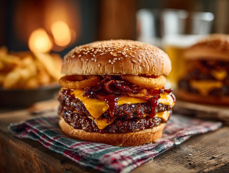Double Bacon Cheddar Burger