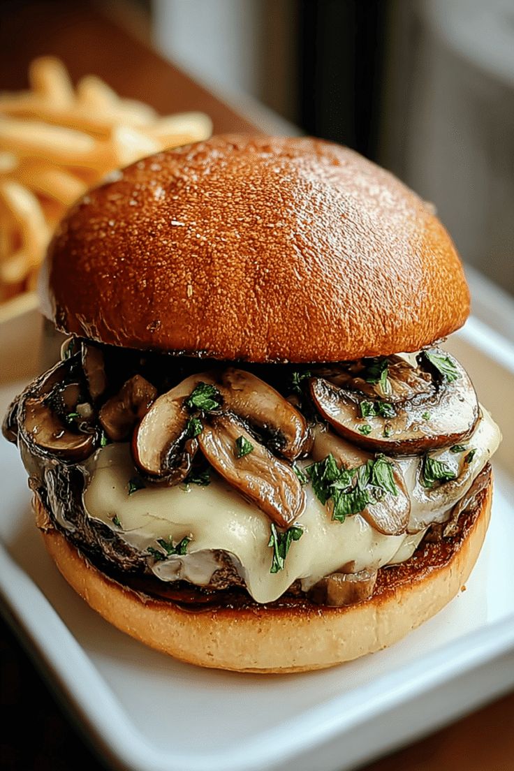 Mushroom Swiss Burger