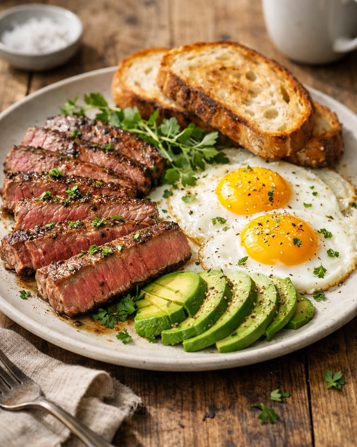 Sirloin Steak and Eggs
