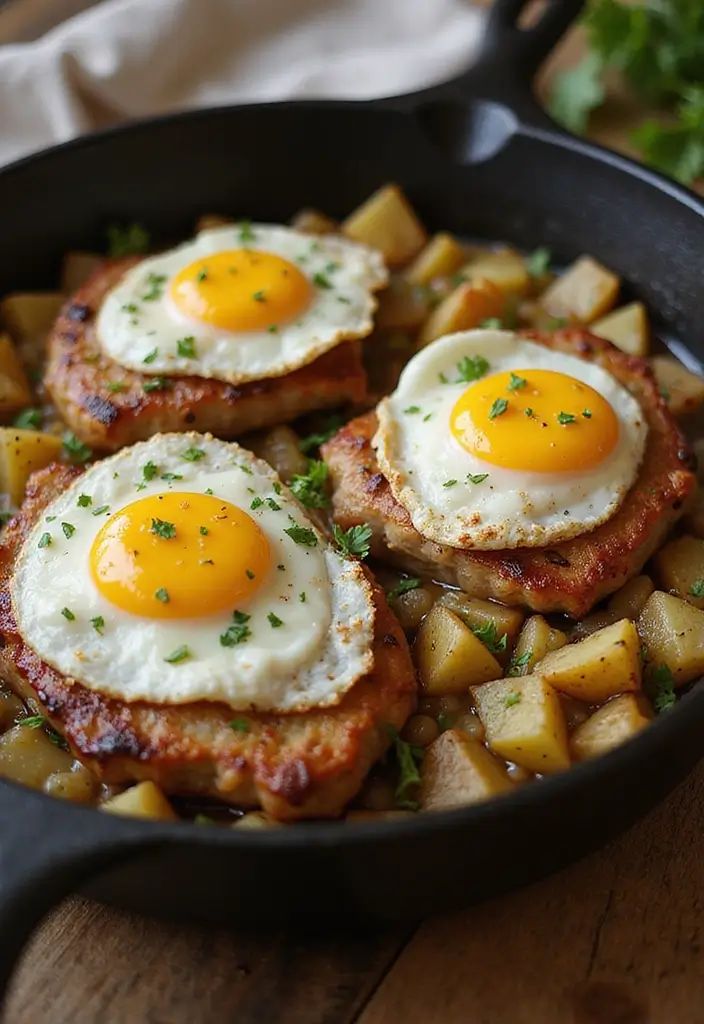 Pork Chop and Eggs