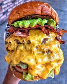 Avocado Bacon Cheeseburger