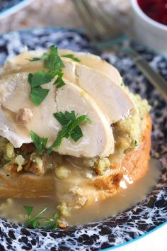 Open Face Turkey and Stuffing