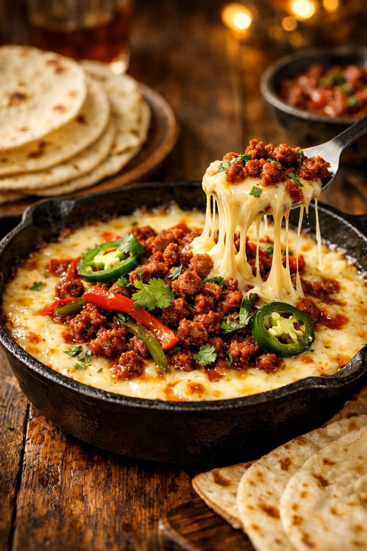 Queso Fundido with Chorizo