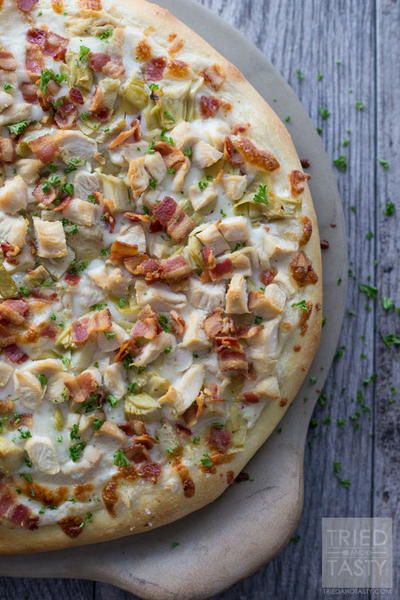 Chicken Bacon Artichoke Pizza