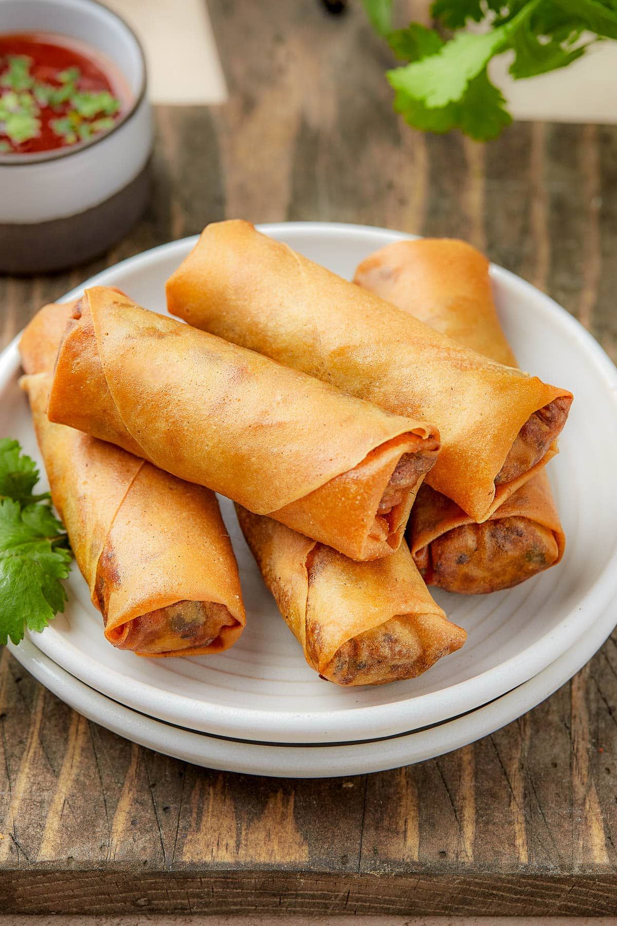 Deep-Fried Spring Roll with Egg White & Shrimp