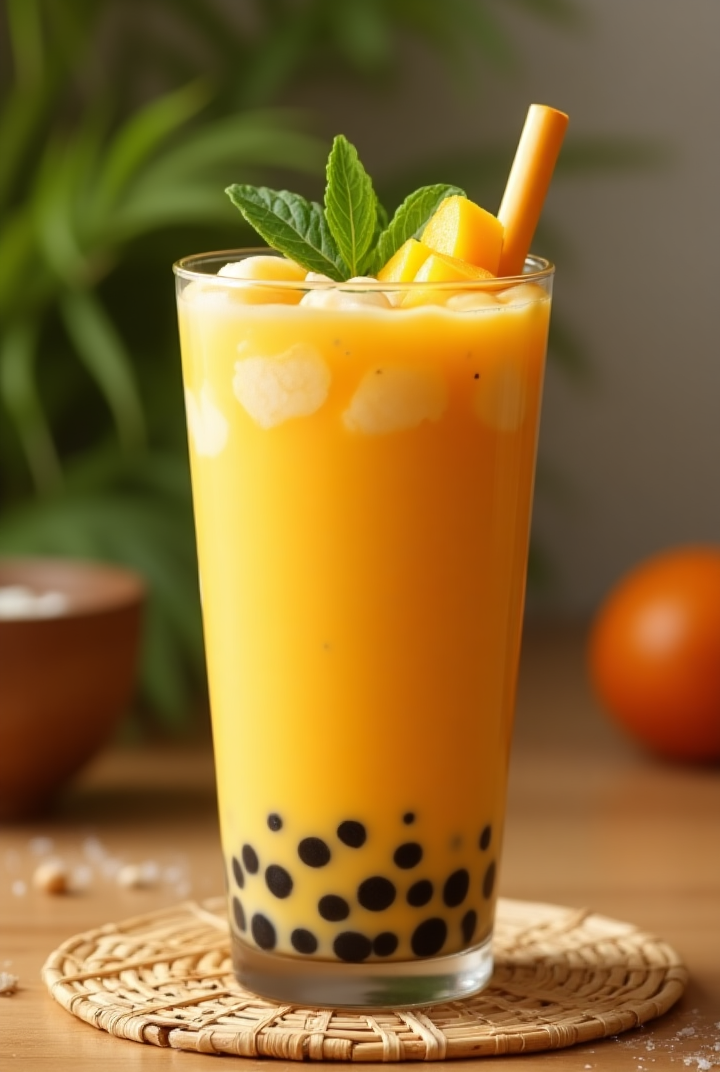Mango Fruit Tea Boba